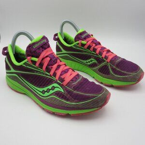 Saucony Flexfim Type A6 Running Shoes Womens 7.5 Purple Green Minimalist Sneaker
